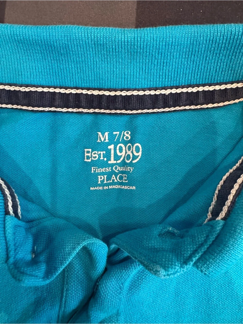 The Children’s Place Boys Turquoise Polo Shirt Size M (7/8) Short Sleeve